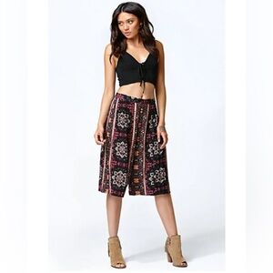 Pants KENDALL KYLIE PacSun Capri Gaucho Short Wide Leg Black Red Purple Small